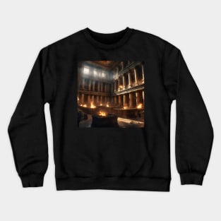 The Burning of the Library of Alexandria Crewneck Sweatshirt